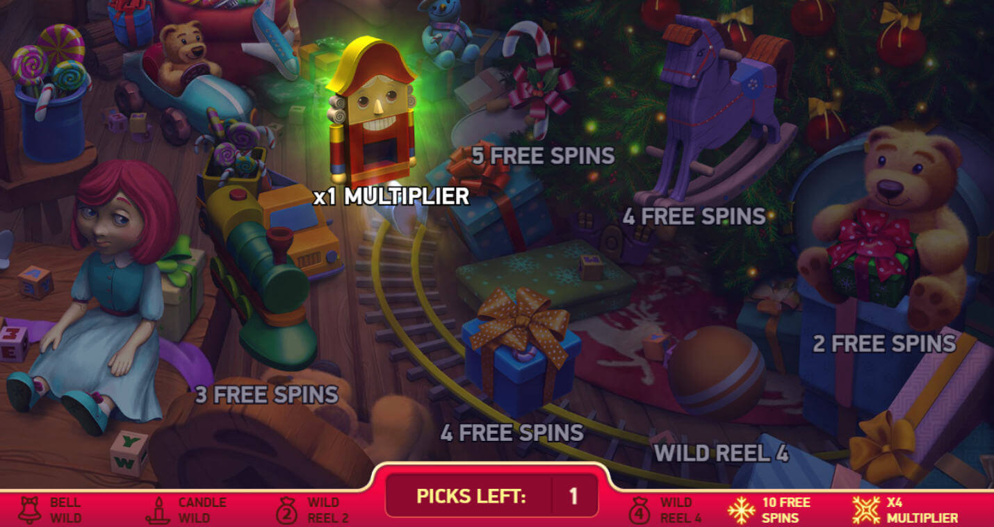 secrets of Christmas slot game bonus round