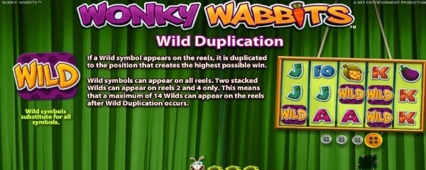 wonky wabbits slot game bonus feature