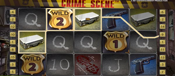 wild symbol of crime scene slot game