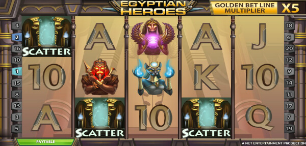 scatter symbol of egyptian heroes video slot