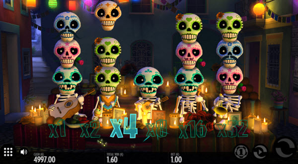 multipliers of Esqueleto Explosivo slot game