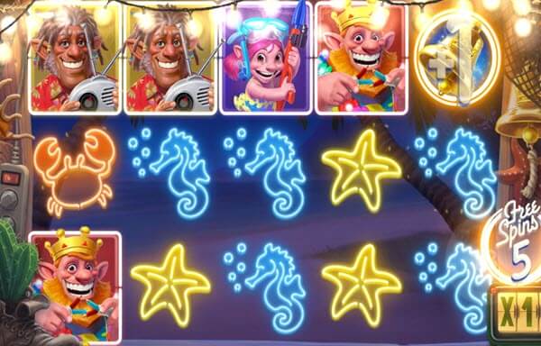 scatter symbol of sam on the beach slot game