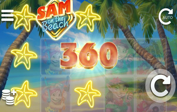 wild symbol of sam on the beach slot game