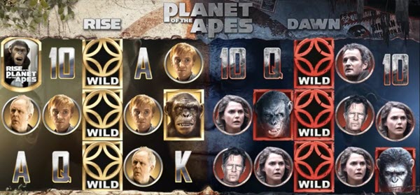 wilds symbols of planet of the apes slot game