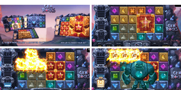 bonus rounds and features of Gem Rocks slot game