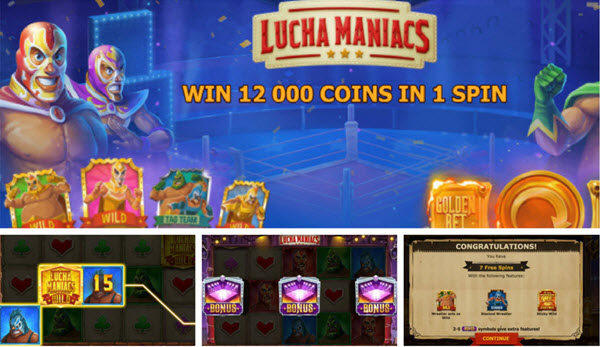bonus features of Lucha Maniacs slot game
