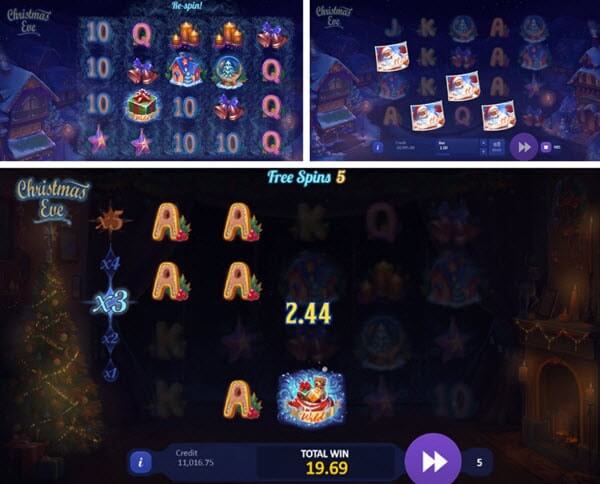 Scatter and Wild Symbols of Christmas Eve slot game