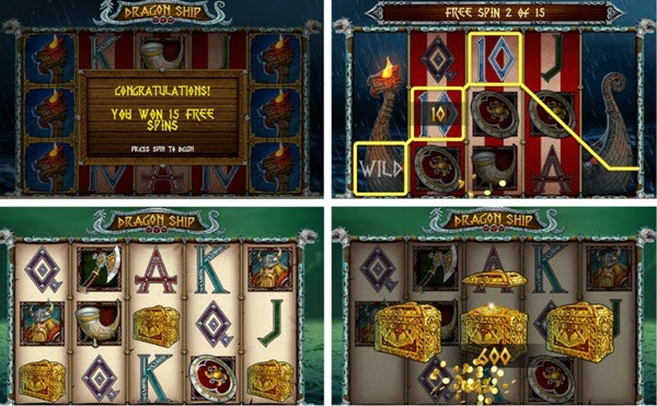 Features of Dragon Ship slot game